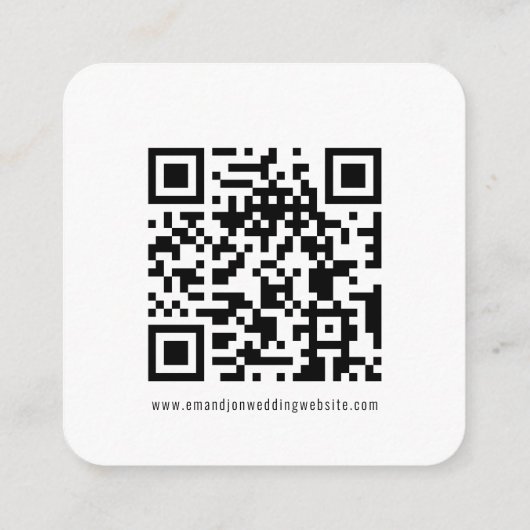 QR-Code für Miniformat-Kalligraphie, Farbhochzeite Begleitkarte (Rückseite)