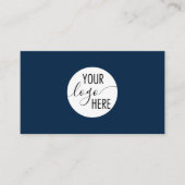 QR-Code für Minimalistische Berufliche Navy Compan Visitenkarte (Vorderseite)