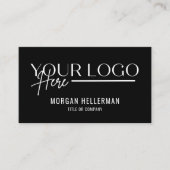 QR-Code für Minimalistische, Berufliche und schwar Visitenkarte (Vorderseite)