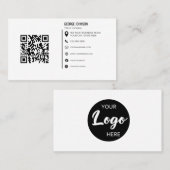 QR-Code für Minimalistische Berufliche Unternehmen Visitenkarte (Vorne/Hinten)