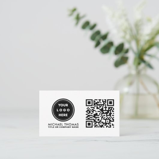 QR-Code für Minimalistische Berufliche Unternehmen Visitenkarte (Stehend Vorderseite)
