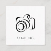 QR-Code für Minimalistische Fotos Quadratische Visitenkarte (Vorderseite)