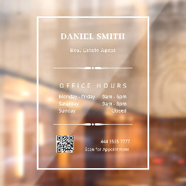 QR-Code für Minimalistische Geschäftsbüros Fensteraufkleber
