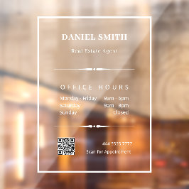 QR-Code für Minimalistische Geschäftsbüros Fensteraufkleber