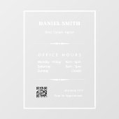QR-Code für Minimalistische Geschäftsbüros Fensteraufkleber (Blatt)