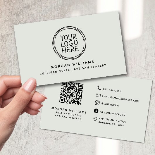 QR-Code für Minimalistische Großbuchstaben Visitenkarte