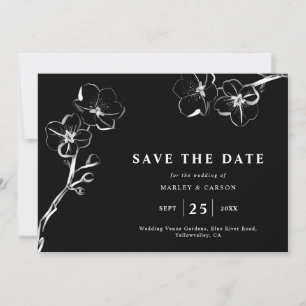 QR-Code für Minimalistische handgezeichnete schwar Save The Date