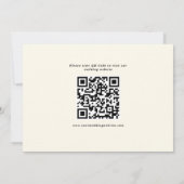 QR-Code für Minimalistische handgezogene Elfenbein Save The Date (Rückseite)