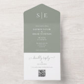 QR-Code für Minimalistische Hochzeit für das Sage  All In One Einladung (Innen Boden)