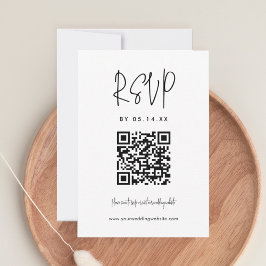 QR-Code für Minimalistische Hochzeiten RSVP Karte