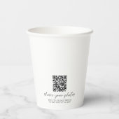 QR-Code für Minimalistische Hochzeiten Teilen Sie  Pappbecher (Rückseite)