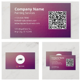 QR-Code für Minimalistische Lila Maler Visitenkarte