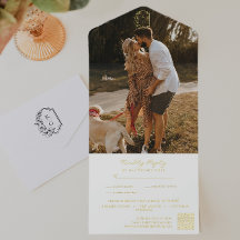 QR-Code für Minimalistische Monogram-Hochzeit-Foto