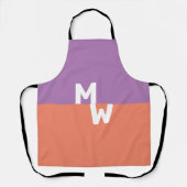 QR-Code für Minimalistische Monogramm-Quadratzoll Schürze (Vorderseite)