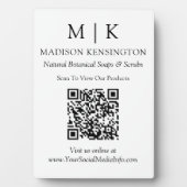 QR-Code für Minimalistische Monogramme oder Logos  Fotoplatte (Vorderseite)