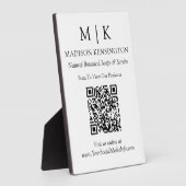 QR-Code für Minimalistische Monogramme oder Logos Fotoplatte (Seite)