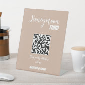 QR-Code für Minimalistische Retro-Hochzeitsfeierta Sockelschild (In SItu)