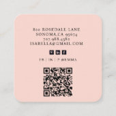 QR-Code für Minimalistische Rosa Quadratische Visitenkarte (Rückseite)
