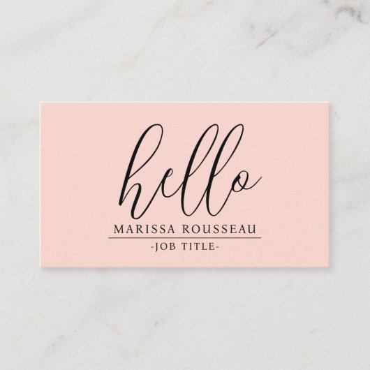 QR-Code für Minimalistische Rosa Visitenkarte (Vorderseite)