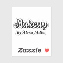 QR-Code für Minimalistische schwarz-graue Make-up Aufkleber