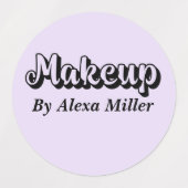 QR-Code für Minimalistische schwarz-graue Make-up Etiketten (Design 2)