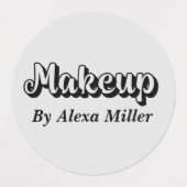 QR-Code für Minimalistische schwarz-graue Make-up Etiketten (Design 1)