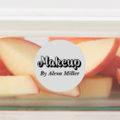 QR-Code für Minimalistische schwarz-graue Make-up Etiketten (Befestigt)