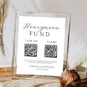 QR-Code für Minimalistische Schwarz-Weiß-Flitterwo Poster