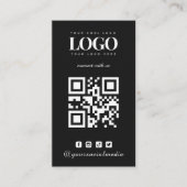 QR-Code für Minimalistische Schwarze und soziale M Visitenkarte (Vorderseite)