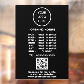 QR-Code für Minimalistische Schwarze Unternehmen Fensteraufkleber (Blatt 2)