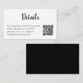 QR-Code für Minimalistische Schwarzweißseiten Begleitkarte (Vorne/Hinten)