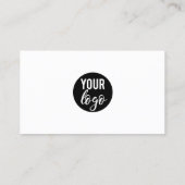 QR-Code für Minimalistische Unternehmen - Schwarz Visitenkarte (Rückseite)