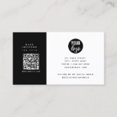 QR-Code für Minimalistische Unternehmen - Schwarz Visitenkarte (Vorderseite)