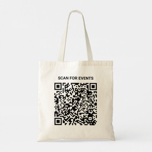 QR-Code für Minimalistische Unternehmen Tragetasche (Rückseite)