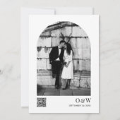 QR-Code für Minimalistisches Arch-Foto Einladung (Rückseite)