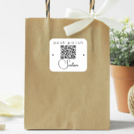 QR-Code für Minimalistisches Berufliches Salon-Log Quadratischer Aufkleber