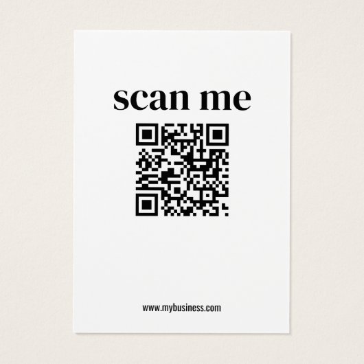 QR-Code für Minimalistisches, einfaches Business (Rückseite)