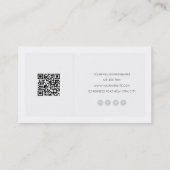 QR-Code für Minimalistisches hellgraues Monogramm Visitenkarte (Rückseite)