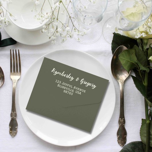 QR-Code für Minimalistisches Olivenöl All In One Einladung