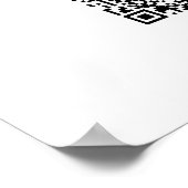 QR-Code für Minimalistisches Schwarz-weißes Hochze Poster (Ecke)