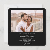 QR-Code für Minimalistisches Schwarzes Foto Einladung (Rückseite)