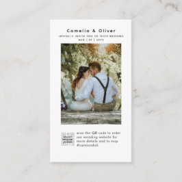 QR-CODE für Minimalistisches White & Black Wedding Begleitkarte