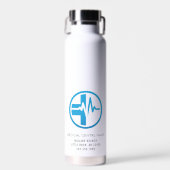 QR-Code für Mitarbeiter des medizinischen Zentrums Trinkflasche (Vorne)