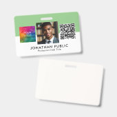 QR-Code für Mitarbeiter eines Unternehmens - Moder Ausweis (Vorder- & Rückseite)