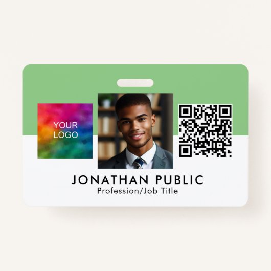 QR-Code für Mitarbeiter eines Unternehmens - Moder Ausweis (Vorderseite)