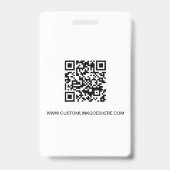 QR-Code für Mitarbeiter-Foto für einfaches Busines Ausweis (Rückseite)