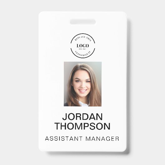 QR-Code für Mitarbeiter-Foto für einfaches Busines Ausweis (Vorderseite)