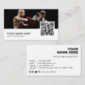 QR-Code für Mixed Martial Arts Visitenkarte (Vorne/Hinten)