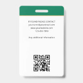 QR-Code für mobiles Notar, öffentliches Foto, grün Ausweis (Rückseite)