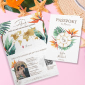 QR-Code für moderne Beach Hochzeit in Urlaubsort Einladung